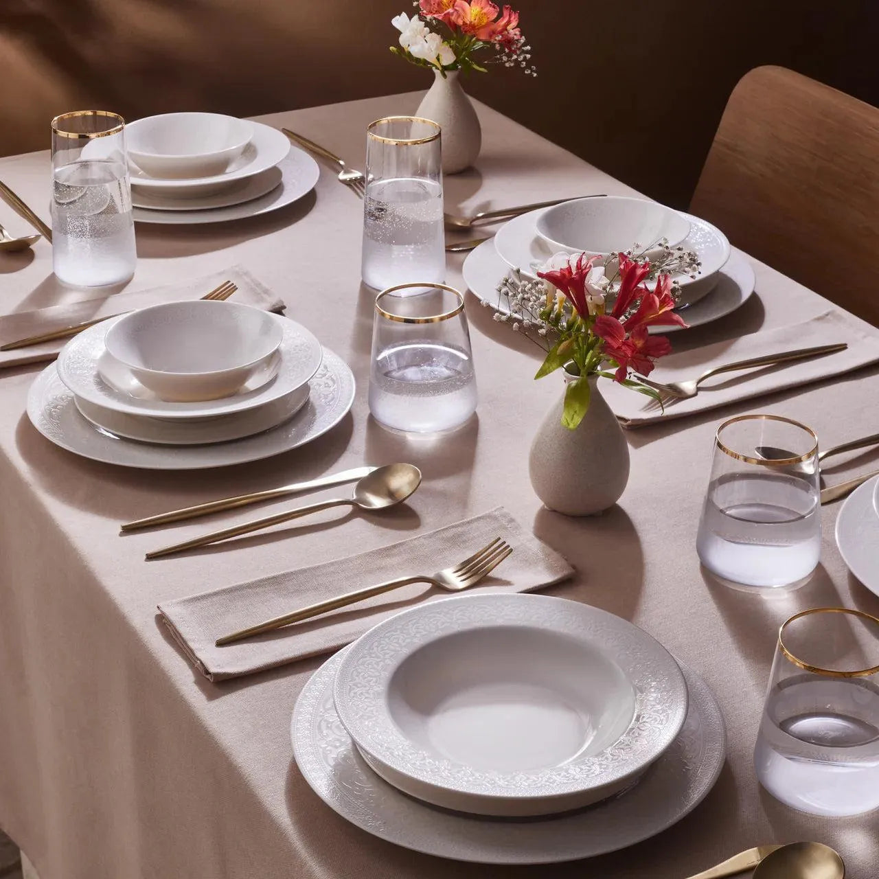 Karaca New Dome Porselen 6 Kişilik 24 Parça Sofra Takımı – Beyaz Zarafet-Yemek Takimi-Prenseshome Leyweg-Prenseshome Leyweg