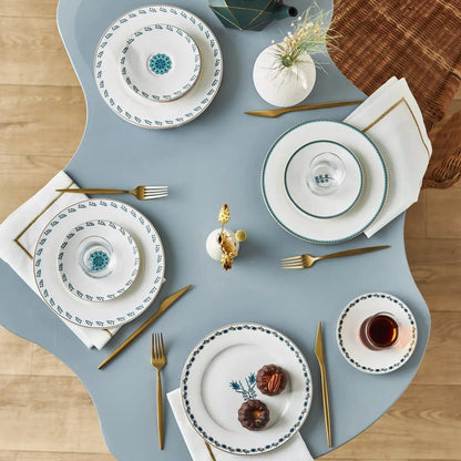 Karaca İznik 6 Kişilik Pasta Takımı – 18 Parça Şık Sunum Seti-Sofra ürünleri-Prenseshome Leyweg-Prenseshome Leyweg