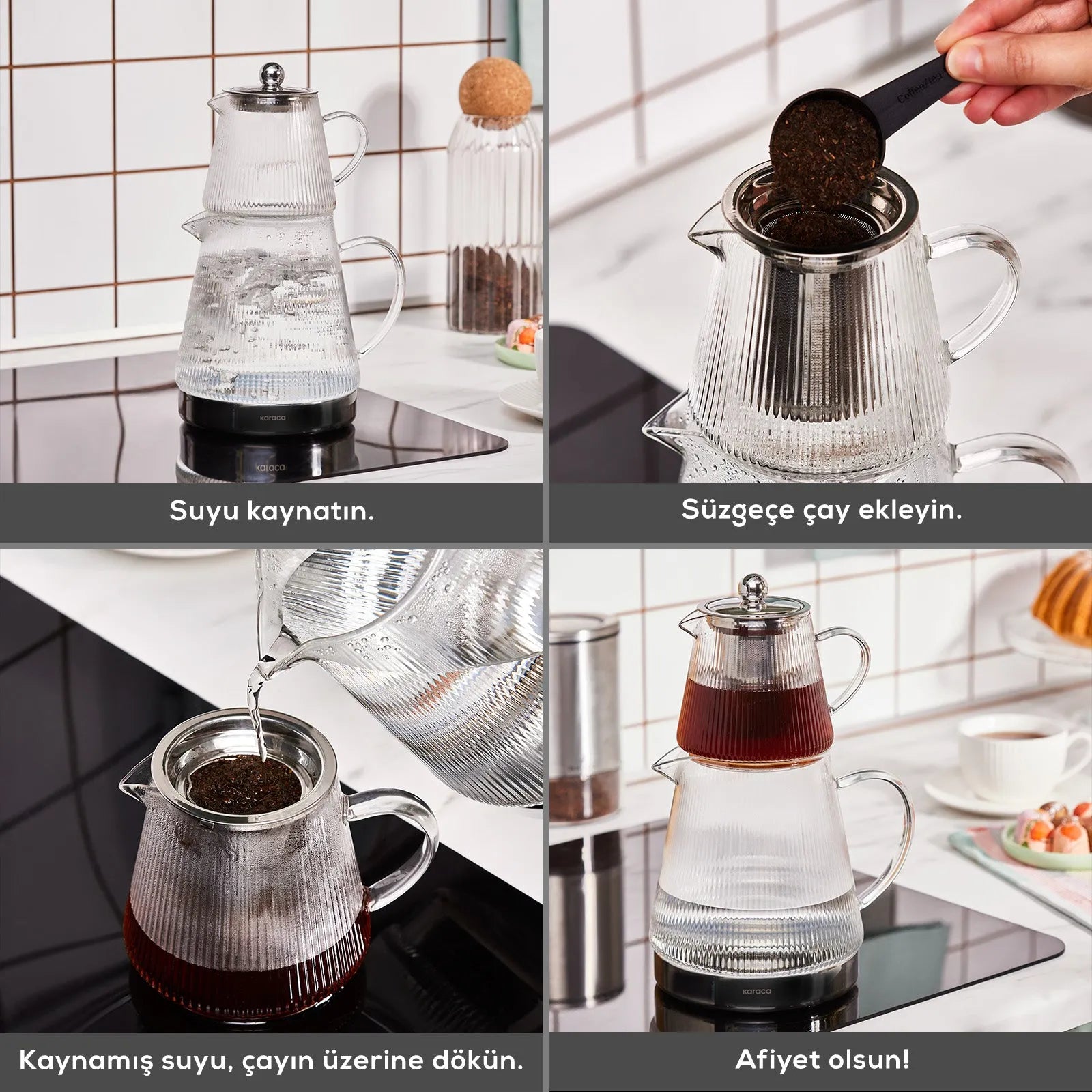 Karaca Keops XL Borosilikat Cam Çaydanlık – Isıya Dayanıklı, Şeffaf, Büyük Hacimli Tasarım-Cam urunler-PRENSESHOME LEYWEG-Prenseshome Leyweg