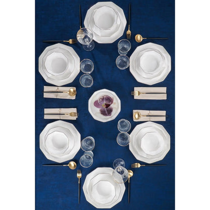 Acar Bianco Perla Diamond Collection 6 Kişilik 24 Parça Porselen Yemek Takımı-Sofra ürünleri-Prenseshome Leyweg-Prenseshome Leyweg