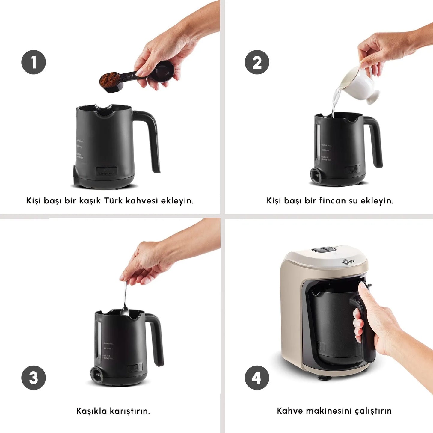 Karaca Hatır Hüps Sütlü Türk Kahve Makinesi Bej-Elektronik ürün-Prenseshome Leyweg-Prenseshome Leyweg