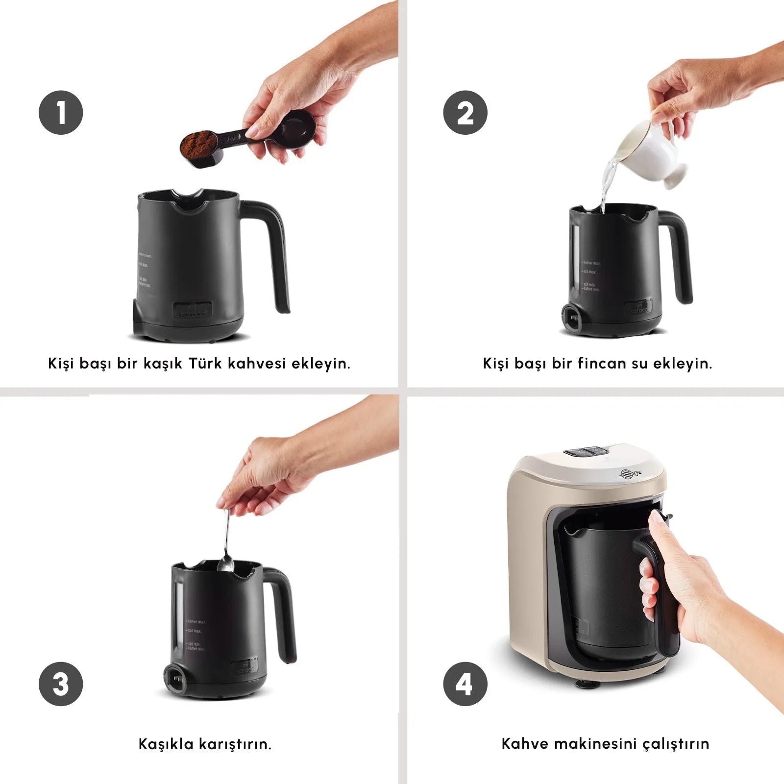 Karaca Hatır Hüps Sütlü Türk Kahve Makinesi Bej-Elektronik ürün-Prenseshome Leyweg-Prenseshome Leyweg
