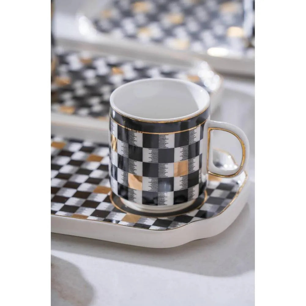 Acar Skye 2 Kisilik Gold Kahve Fincani Takimi - 90 ml-Prenseshome Leyweg-Prenseshome Leyweg