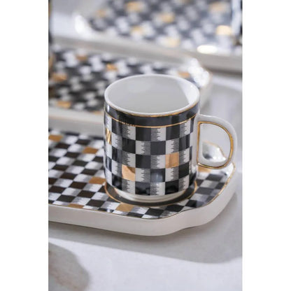 Acar Skye 2 Kisilik Gold Kahve Fincani Takimi - 90 ml-Prenseshome Leyweg-Prenseshome Leyweg