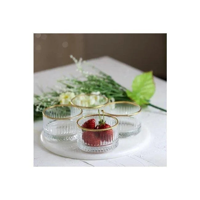 Pasabahce Elysia Golden Touch 4lu Cam Kase Seti - 90 mm - Altin Detayli-Cam urunler-Prenseshome Leyweg-Prenseshome Leyweg