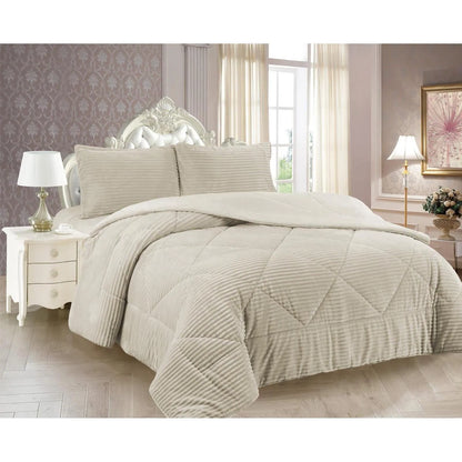 İpekçe Süper Yumuşak Dolly Yorgan Seti 3 Parça 220x240 cm-Yatak Odasi-Prenseshome Leyweg-creme-Prenseshome Leyweg