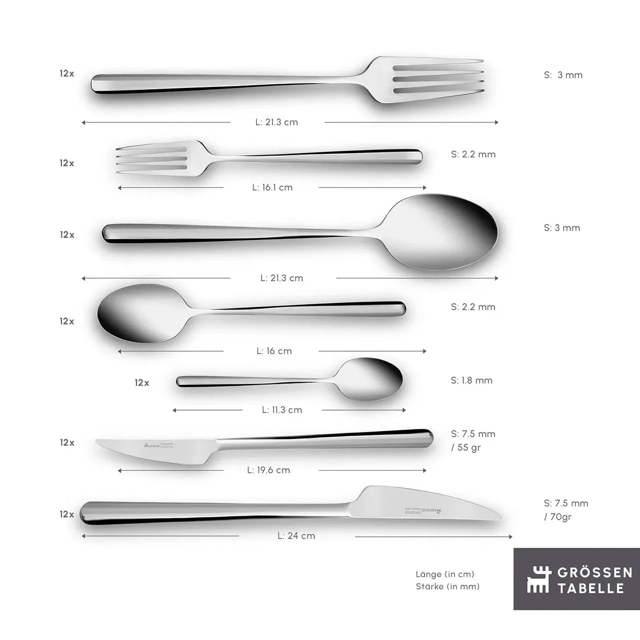 Karaca Boreas 84 Parça 12 Kişilik Çatal Kaşık Bıçak Takımı – Paslanmaz Çelik-Sofra ürünleri-Prenseshome Leyweg-Prenseshome Leyweg