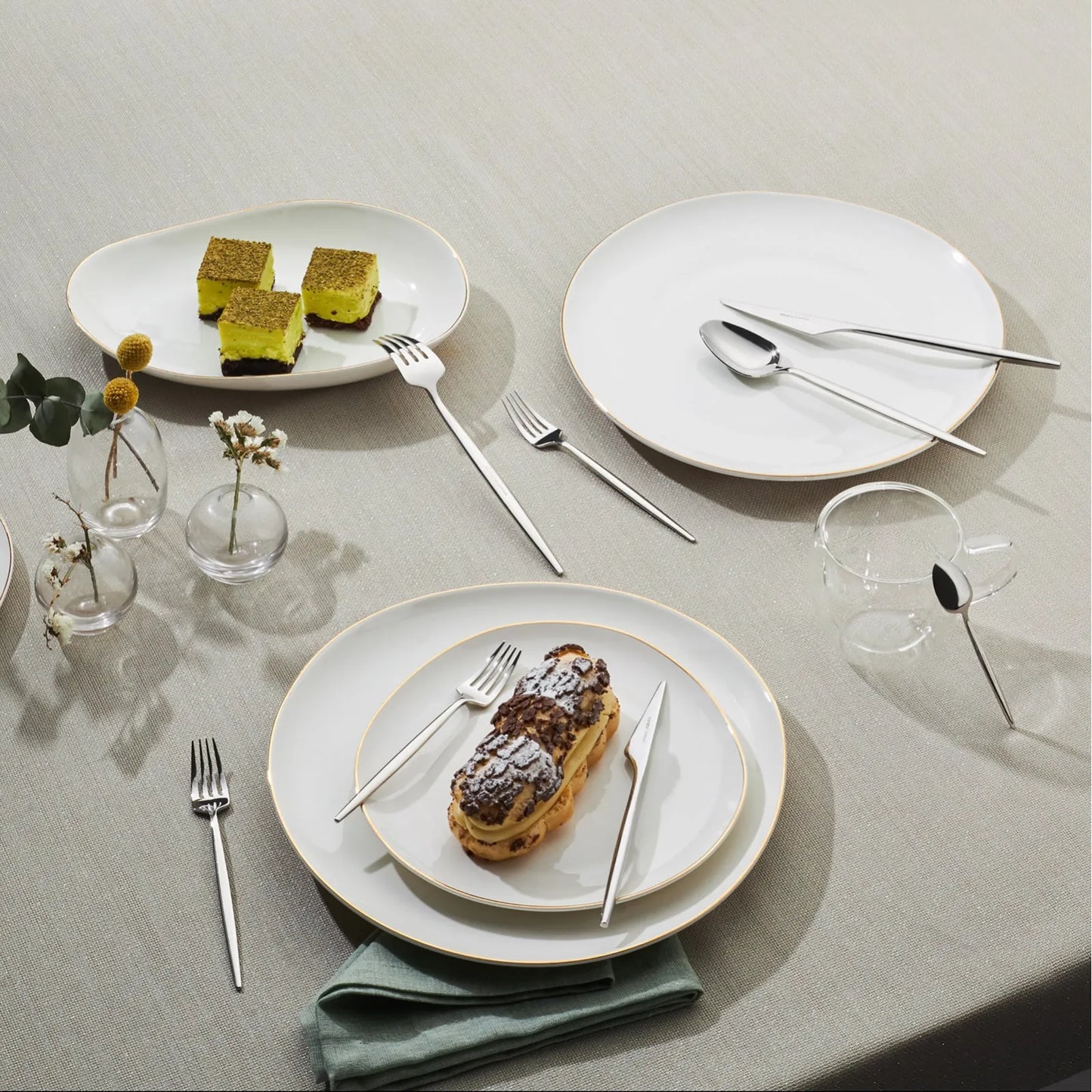 Karaca 316+ Moongate Platin 84 Parça 12 Kişilik Premium Paslanmaz Çatal Kaşık Bıçak Takımı-Sofra ürünleri-Prenseshome Leyweg-Prenseshome Leyweg