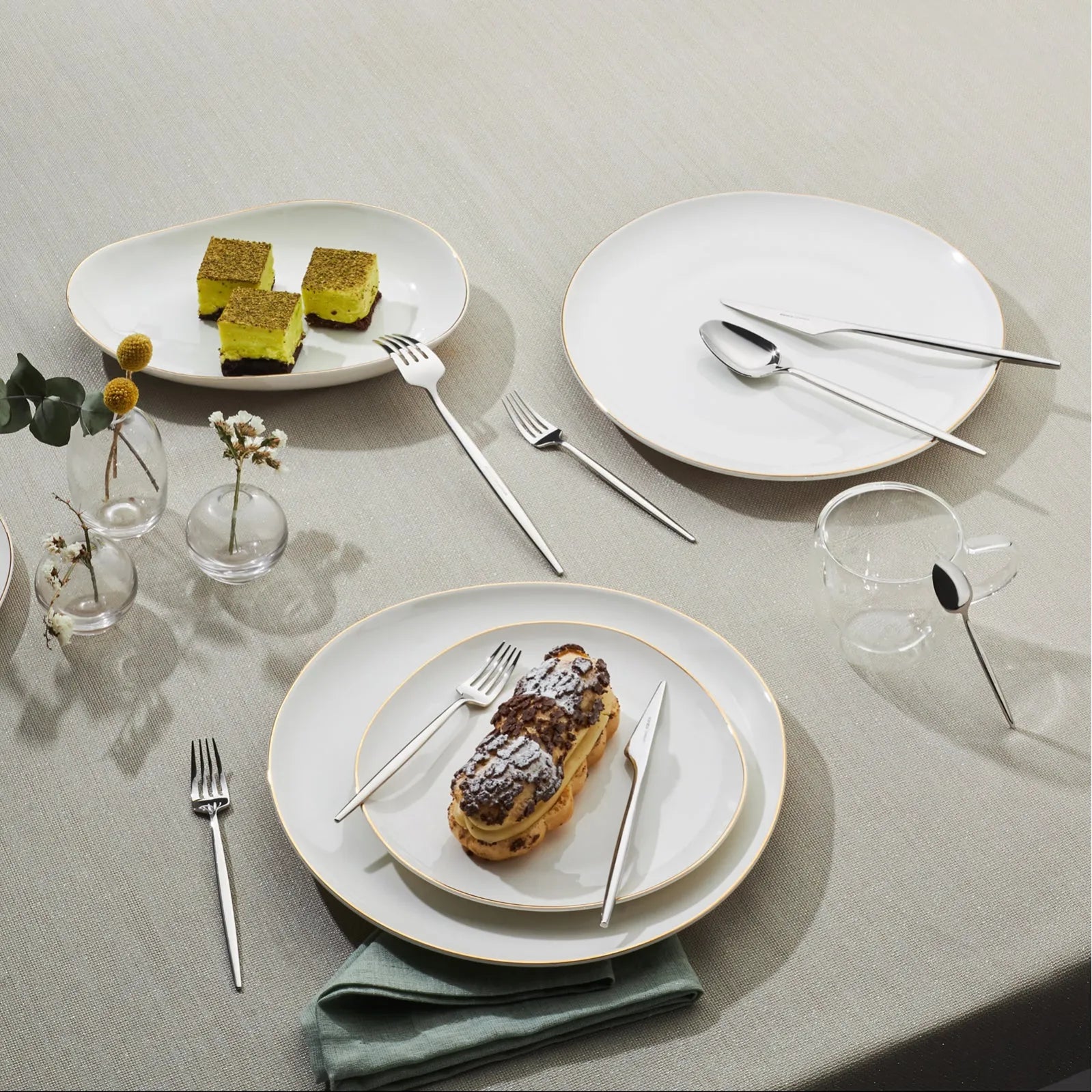 Karaca 316+ Moongate Platin 84 Parça 12 Kişilik Premium Paslanmaz Çatal Kaşık Bıçak Takımı-Sofra ürünleri-Prenseshome Leyweg-Prenseshome Leyweg