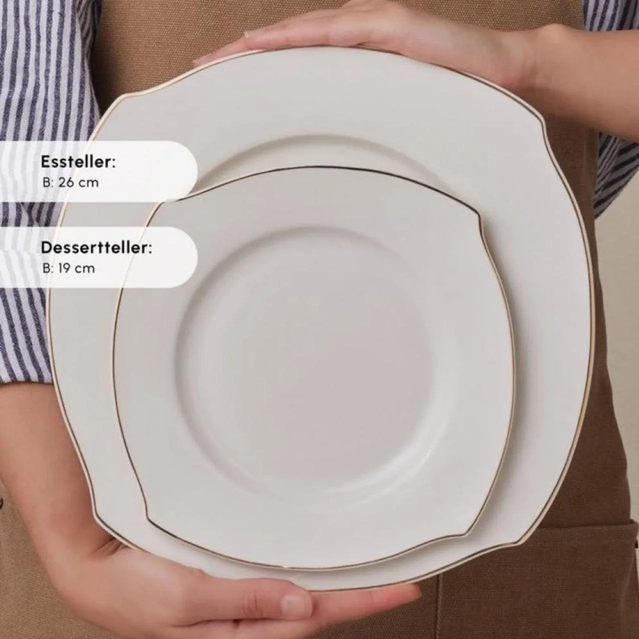 Karaca Wave 53 Parça 12 Kişilik New Bone Porselen Yemek Takımı-Yemek Takimi-Prenseshome Leyweg-Prenseshome Leyweg