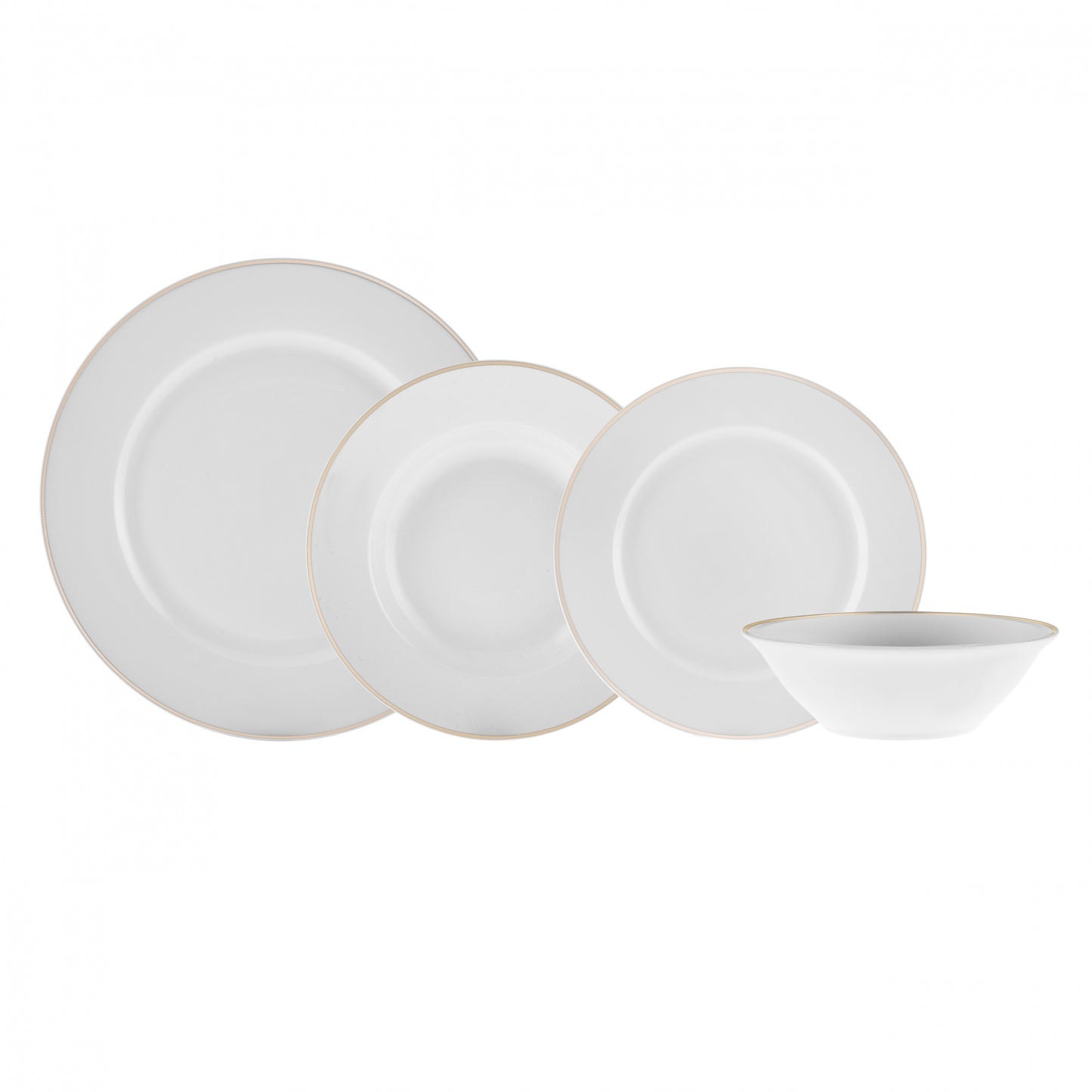 Elegance Bone Rebeca 24 Parça Yemek Takımı - Gold Detaylı Zarafet-Yemek Takimi-Prenseshome Leyweg-Prenseshome Leyweg