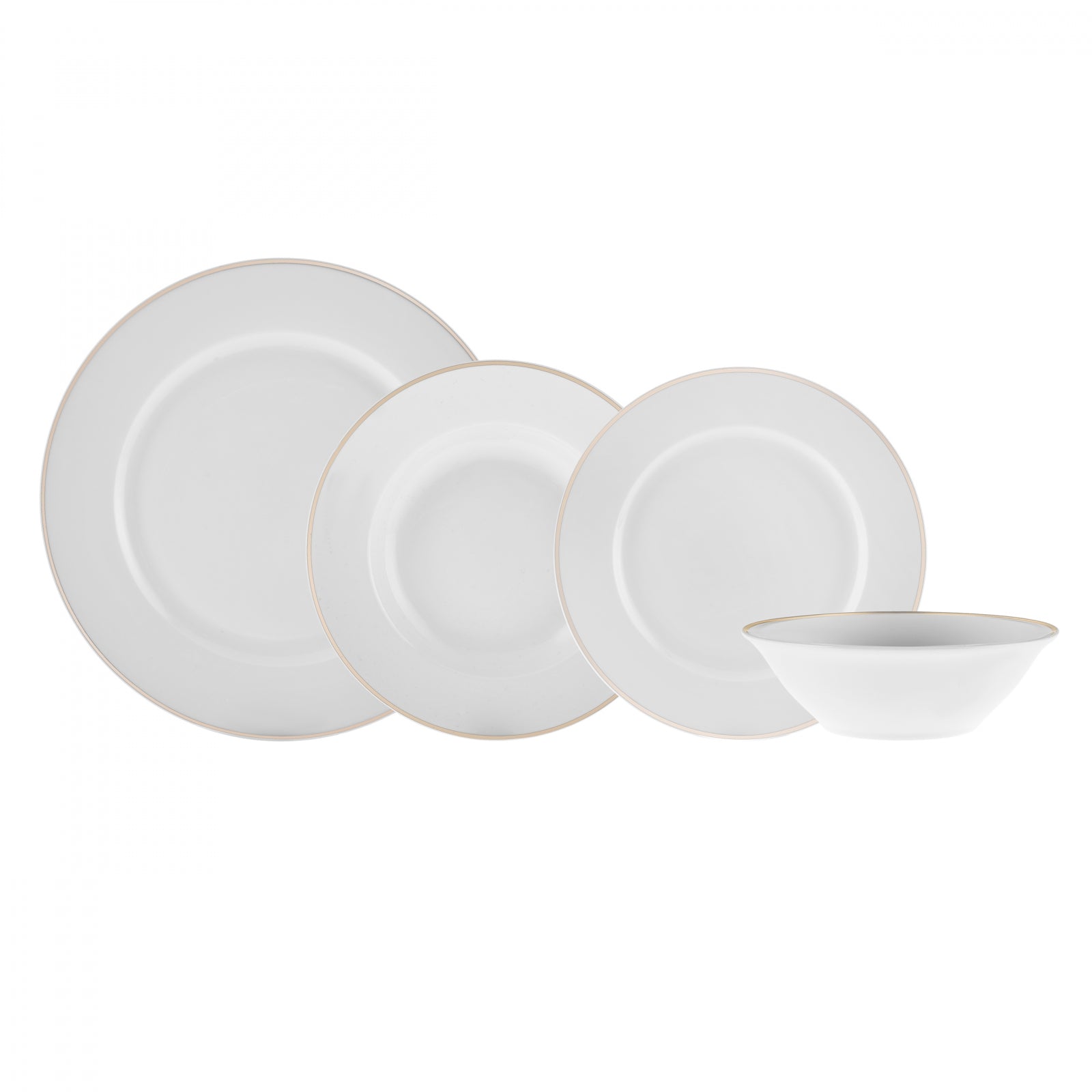 Elegance Bone Rebeca 24 Parça Yemek Takımı - Gold Detaylı Zarafet-Yemek Takimi-Prenseshome Leyweg-Prenseshome Leyweg