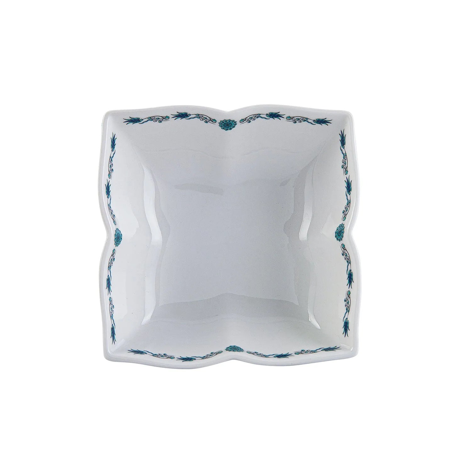 Karaca İznik 32 Parça Kahvaltı Takımı – 6 Kişilik Kare Desenli Porselen Set-Sofra ürünleri-Prenseshome Leyweg-Prenseshome Leyweg