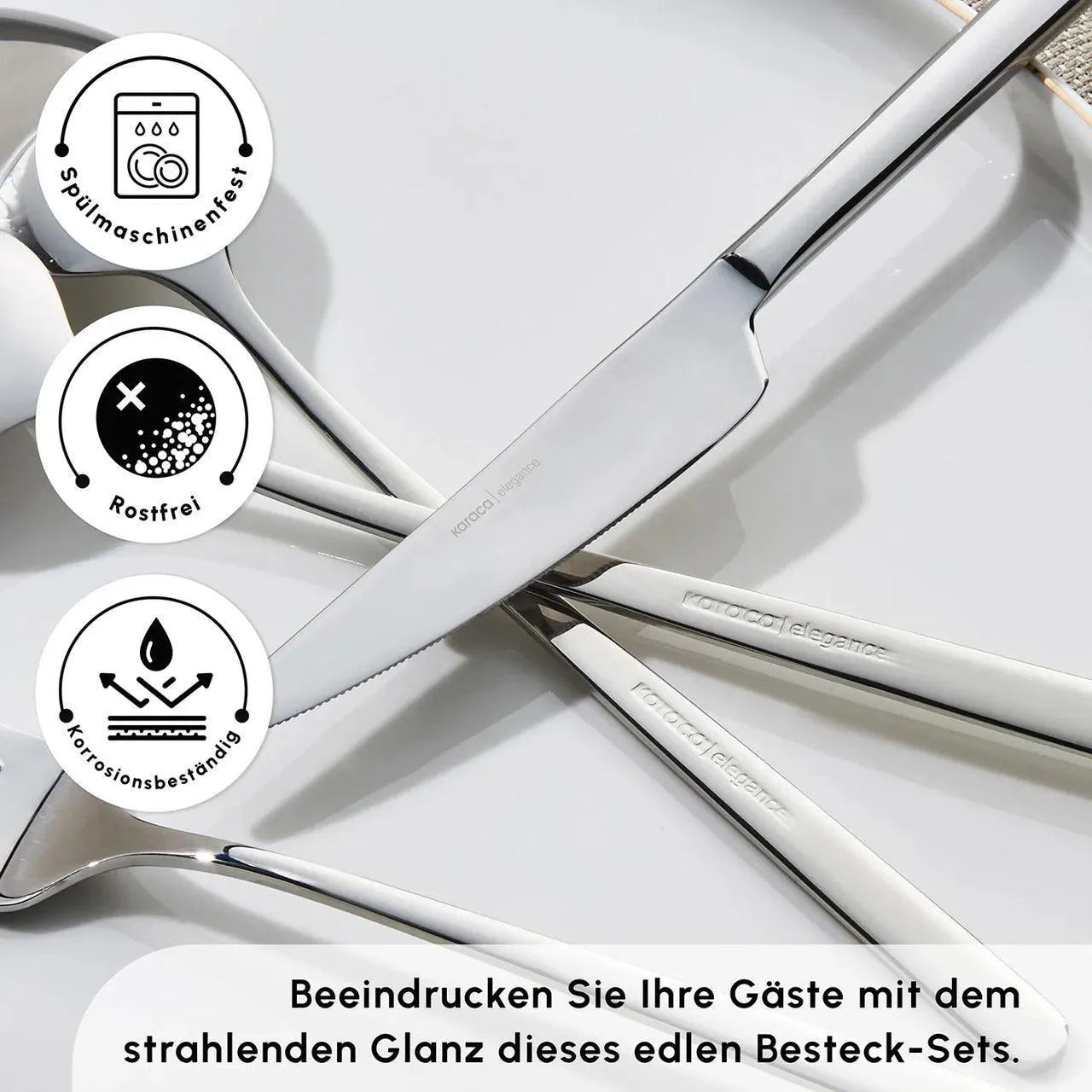 Karaca Boreas 84 Parça 12 Kişilik Çatal Kaşık Bıçak Takımı – Paslanmaz Çelik-Sofra ürünleri-Prenseshome Leyweg-Prenseshome Leyweg