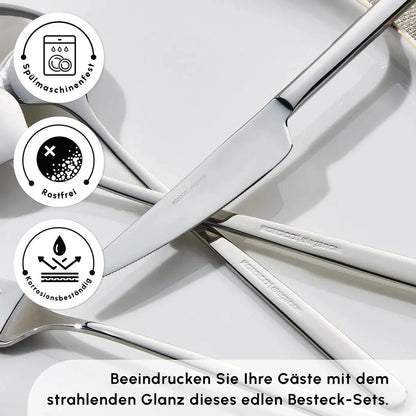 Karaca Boreas 84 Parça 12 Kişilik Çatal Kaşık Bıçak Takımı – Paslanmaz Çelik-Sofra ürünleri-Prenseshome Leyweg-Prenseshome Leyweg