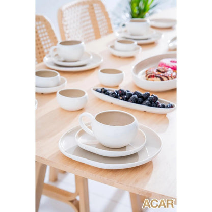Acar Siena Bej 33 Parça Kahvaltı Seti-Yemek Takimi-Prenseshome Leyweg-Prenseshome Leyweg