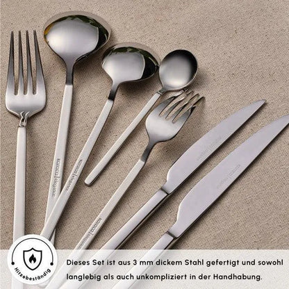 Karaca Gale Elegance 84 Parça 12 Kişilik Paslanmaz Çelik Çatal Bıçak Seti-Sofra ürünleri-Prenseshome Leyweg-Prenseshome Leyweg