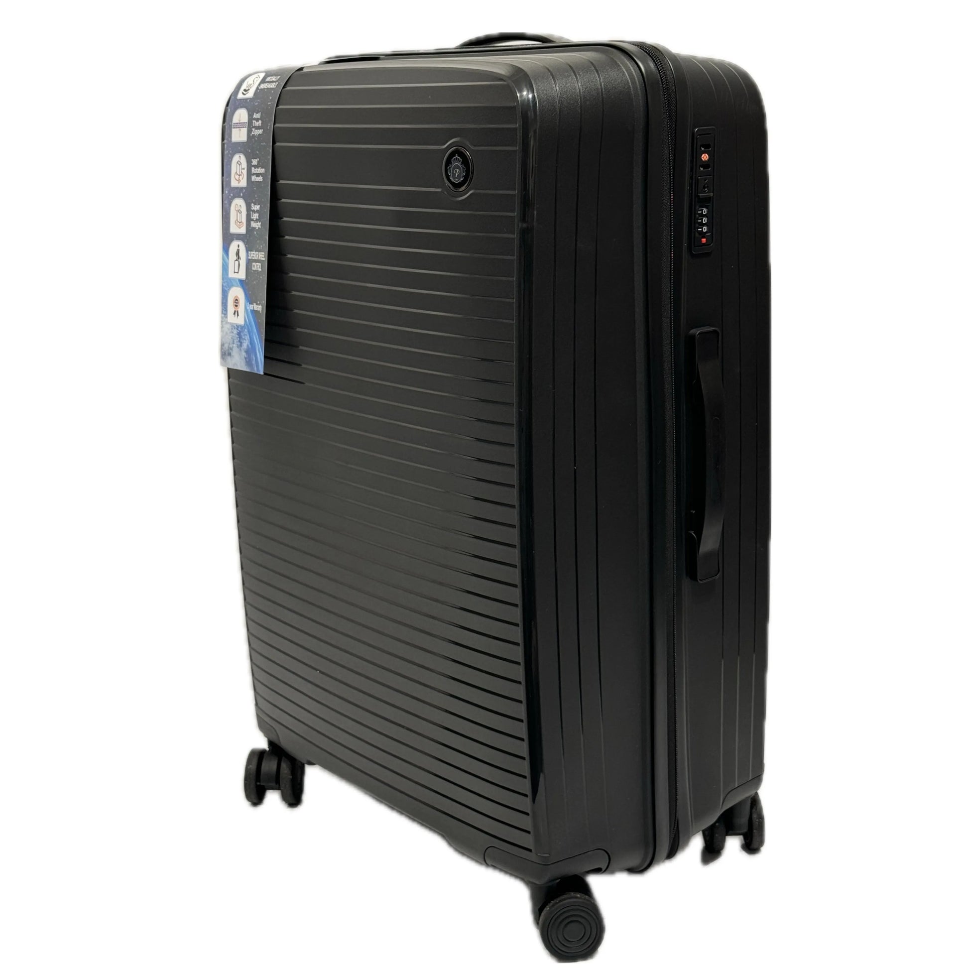 3’lü Valiz Seti – 20’’ / 24’’ / 28’’ | Dayanıklı PP Malzeme | 360° Tekerlekli Siyah-Prenseshome Leyweg-Prenseshome Leyweg