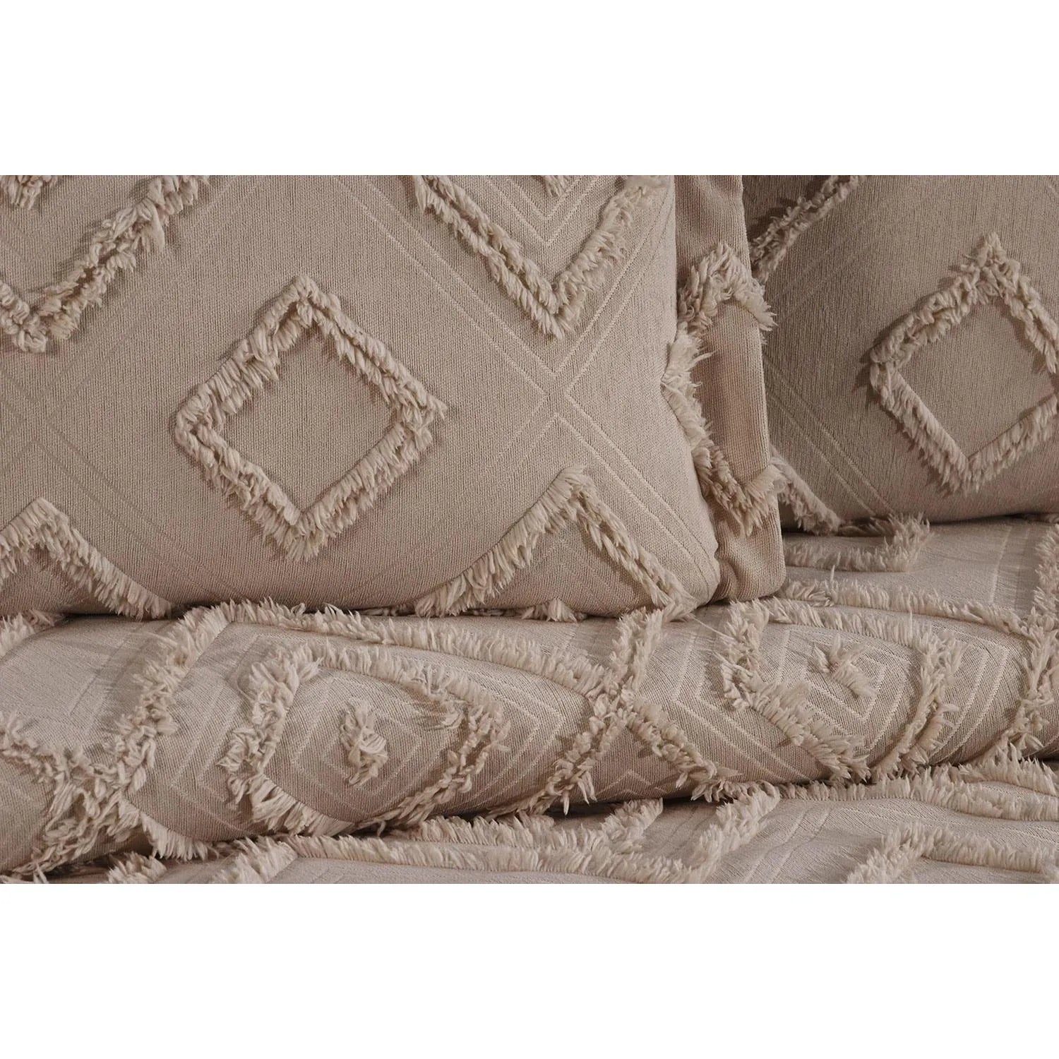 İpekçe Kamelya 3 Parça Pike Takımı – Krem, Taş, Bej, Antrasit Renk Seçenekli-Yatak Odasi-Prenseshome Leyweg-Prenseshome Leyweg