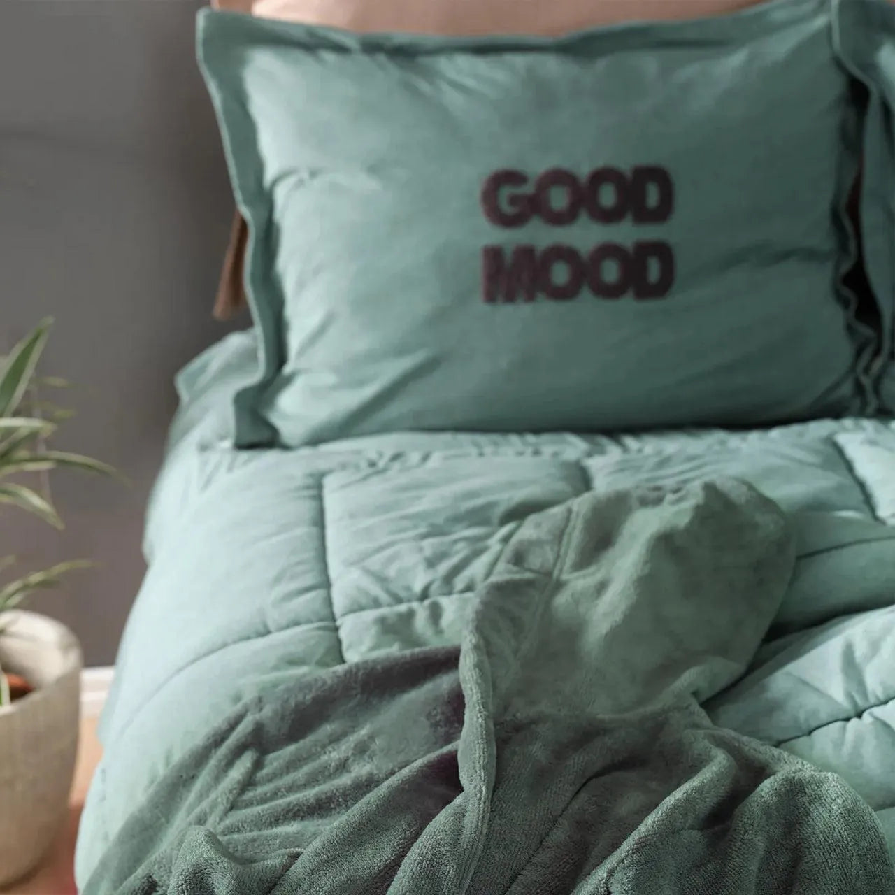 Karaca Home Motto Cotton Comfort Çift Kişilik Uyku Seti – Petrol-Yatak Odasi-Prenseshome Leyweg-Prenseshome Leyweg