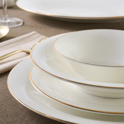 Karaca Fine Pearl Fame 58 Parça 12 Kişilik Yemek Takımı Gold Detayli-Yemek Takimi-Prenseshome Leyweg-Prenseshome Leyweg