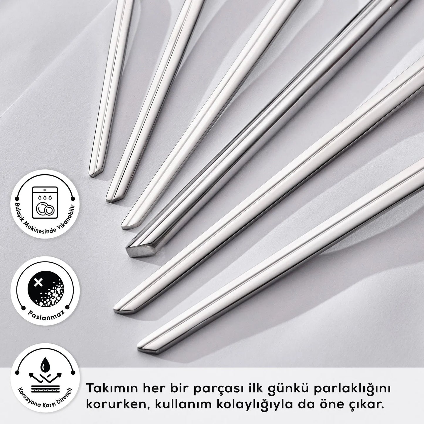 Karaca Elegance Midway Platin 84 Parça 12 Kişilik Sofra Çatal Kaşık Bıçak Seti-Sofra ürünleri-Prenseshome Leyweg-Prenseshome Leyweg