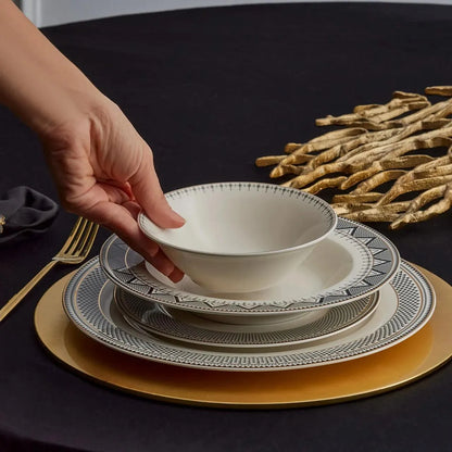 Karaca Globe Porselen 24 Parça 6 Kişilik Yemek Takımı-Sofra ürünleri-Prenseshome Leyweg-Prenseshome Leyweg