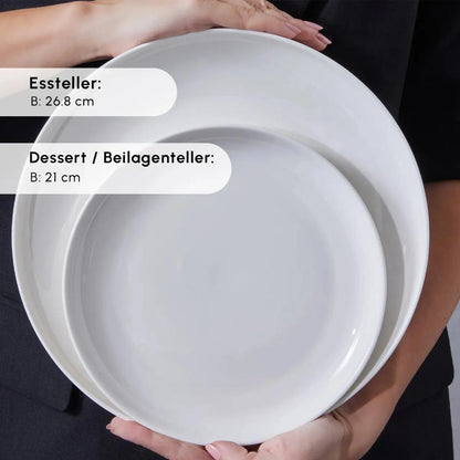 Karaca Favaro 12 Kişilik Yeni Nesil Kemik Beyaz Sofra Takımı – 53 Parça-Yemek Takimi-Prenseshome Leyweg-Prenseshome Leyweg