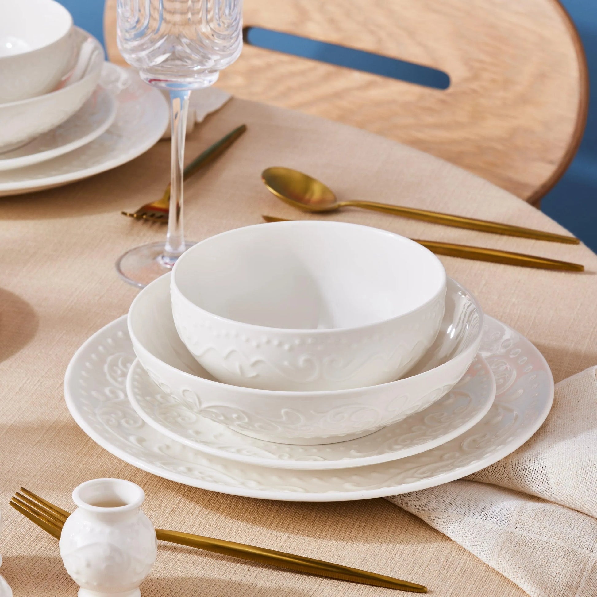 Karaca Forever Bone Even 56 Parça Yemek Takımı – Sofralarda Dengeli ve Şık Sunumlar-Sofra ürünleri-Prenseshome Leyweg-Prenseshome Leyweg