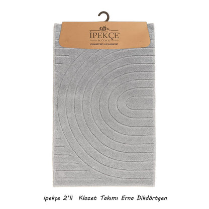 İpekçe Pamuklu 2’li Banyo Paspas Seti Sunset - Dikdörtgen (60x100 cm & 50x60 cm)-Banyo ürünleri-Prenseshome Leyweg-Prenseshome Leyweg