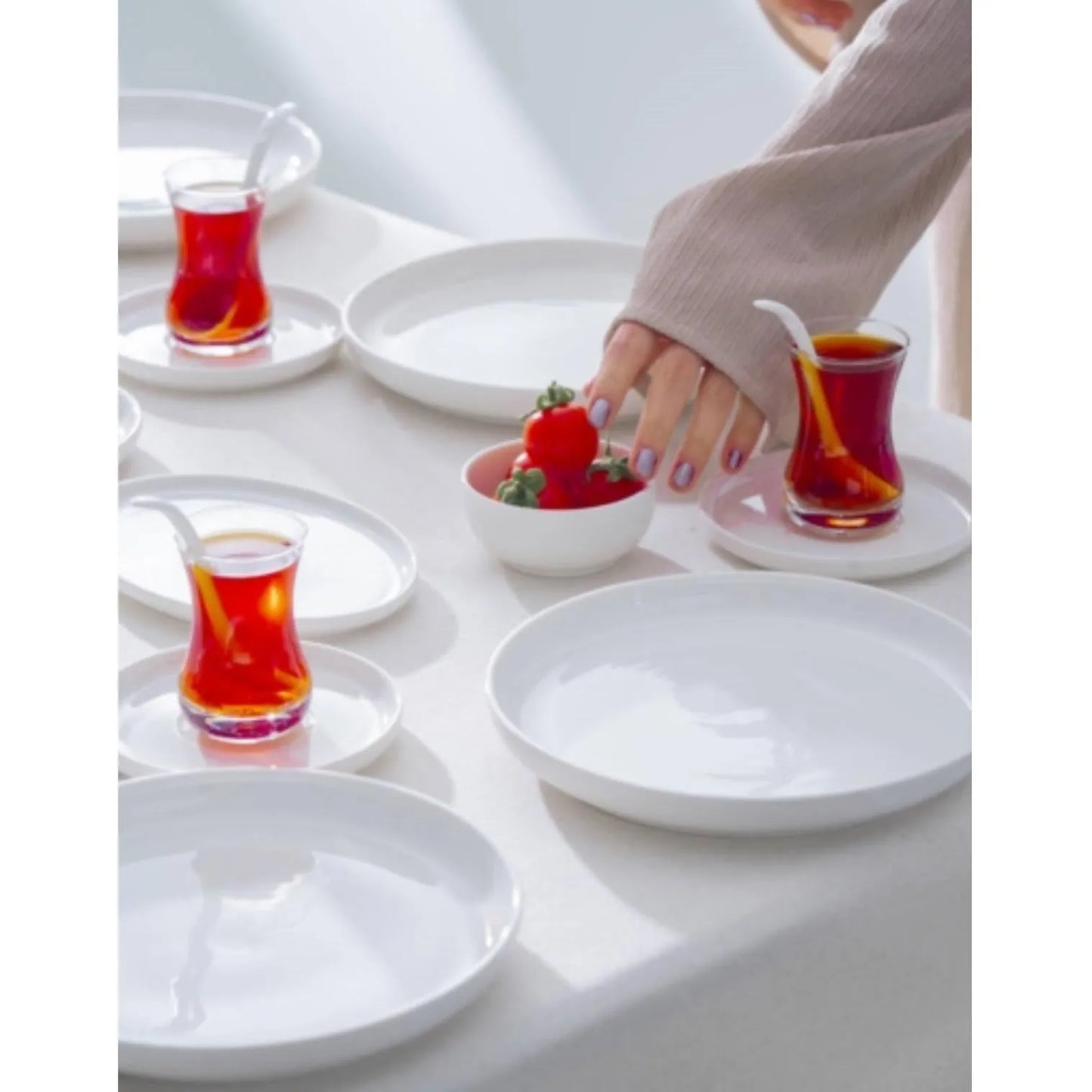 Acar Aden 6 Kişilik 32 Parça Kahvaltı Seti – Beyaz Porselen-Yemek Takimi-Prenseshome Leyweg-Prenseshome Leyweg