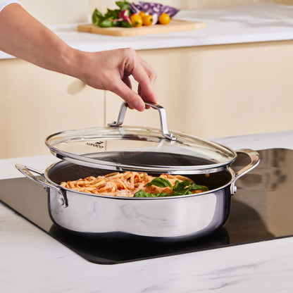 Karaca Ceramica Steel 3-Ply RVS Tencere Seti – Seramik Kaplama, Paslanmaz Çelik, İndüksiyon Uyumlu, 8 Parça-mutfak urunleri-Prenseshome Leyweg-Prenseshome Leyweg