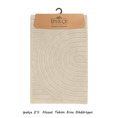 İpekçe Pamuklu 2’li Banyo Paspas Seti Sunset - Dikdörtgen (60x100 cm & 50x60 cm)-Banyo ürünleri-Prenseshome Leyweg-Prenseshome Leyweg
