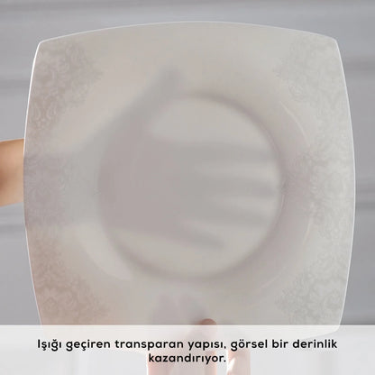 Karaca Helen Fine Pearl 62 Parça İnci Kare Yemek Takımı – Zarafetin Yeni Tanımı-Yemek Takimi-Prenseshome Leyweg-Prenseshome Leyweg