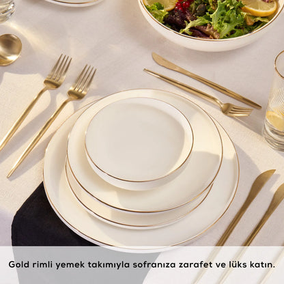 Karaca Meridian Gold 59 Parça Yemek Takımı – Sofranızda Işıltılı Bir Dokunuş-Yemek Takimi-Prenseshome Leyweg-Prenseshome Leyweg
