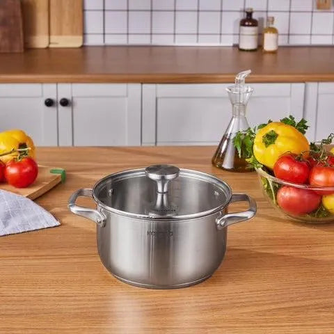 Karaca Elite Çelik Sig İndüksiyon Tencere 20 cm, 2,9 L, Kapaklı – Gümüş – Bir Alana Bir Bedava-mutfak urunleri-Prenseshome Leyweg-Prenseshome Leyweg