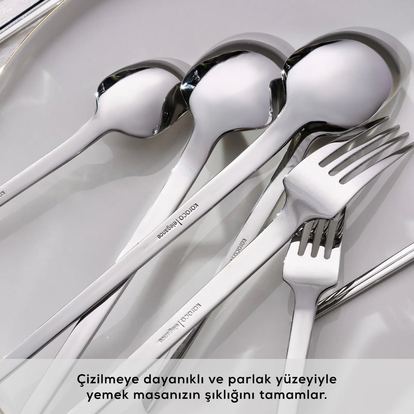 Karaca Elegance Midway Platin 84 Parça 12 Kişilik Sofra Çatal Kaşık Bıçak Seti-Sofra ürünleri-Prenseshome Leyweg-Prenseshome Leyweg