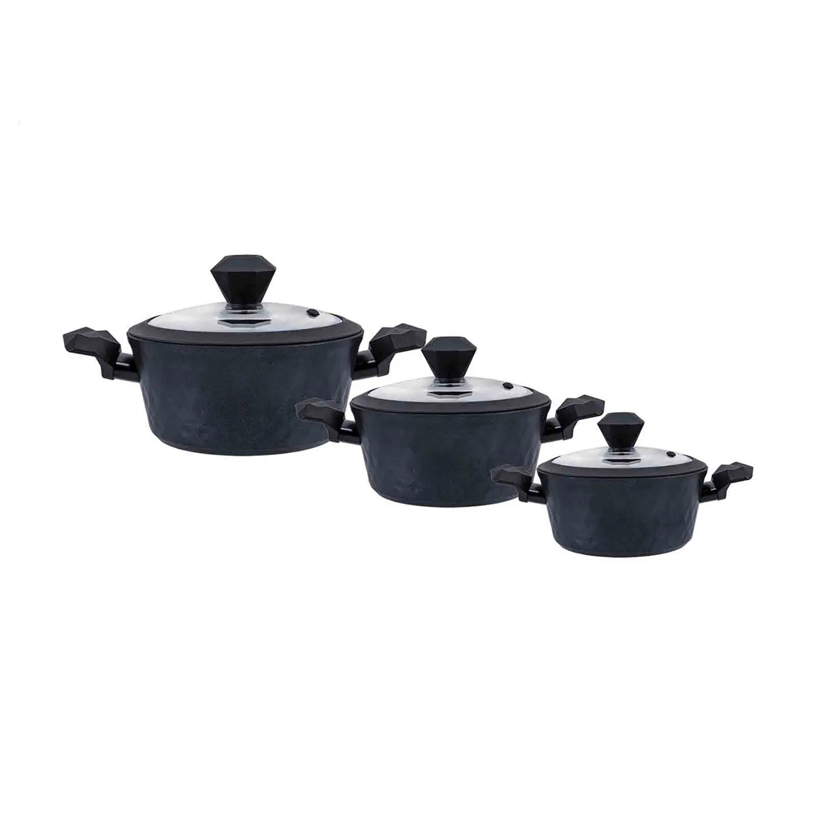 Karaca BioDiamond Mini 3’lü Tencere Seti – Elmas Takviyeli Kaplama, İndüksiyon Uyumlu, Antibakteriyel Kulplu-mutfak urunleri-Prenseshome Leyweg-Prenseshome Leyweg