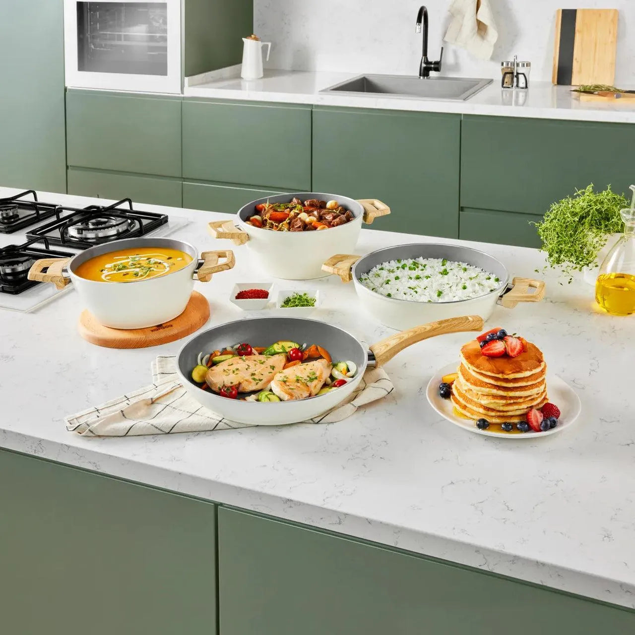 Karaca Swiss Crystal 30 cm Kızartma Tavası Krem – Temmuz Kampanyası: 1 Al 2 Gönderim-mutfak urunleri-Prenseshome Leyweg-Prenseshome Leyweg