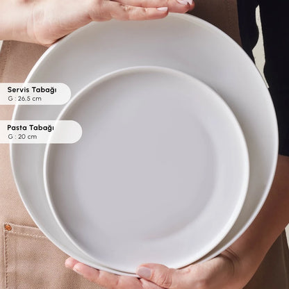 Karaca Beyaz Bone Porselen 24 Parça Saturn Yemek Takımı – 6 Kişilik-Yemek Takimi-Prenseshome Leyweg-Prenseshome Leyweg
