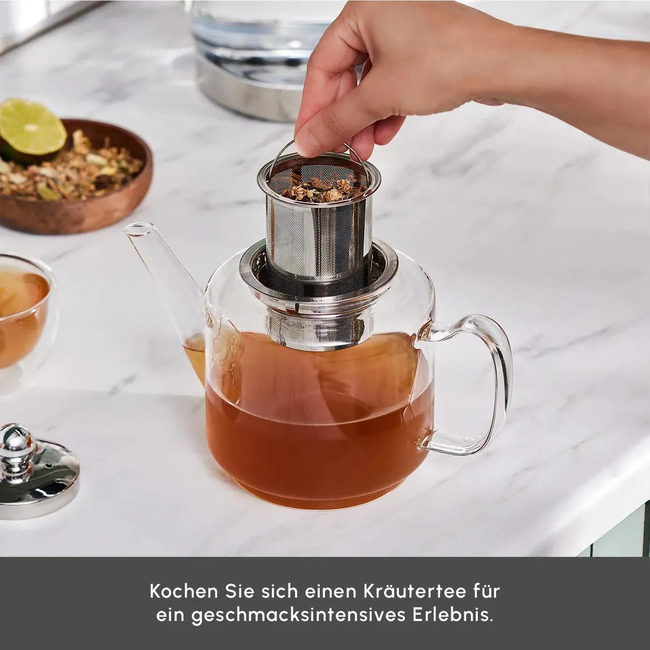 Karaca Dora XL Cam Çaydanlık Takımı – 1000 ml Demlik & 2000 ml Suluk-Cam urunler-Prenseshome Leyweg-Prenseshome Leyweg