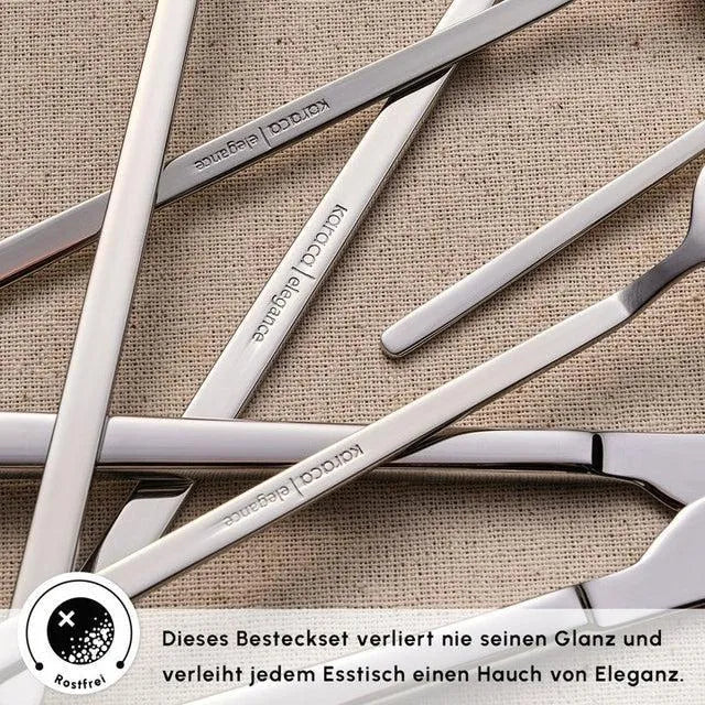 Karaca Gale Elegance 84 Parça 12 Kişilik Paslanmaz Çelik Çatal Bıçak Seti-Sofra ürünleri-Prenseshome Leyweg-Prenseshome Leyweg