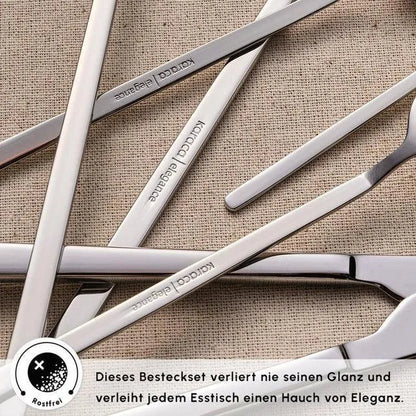 Karaca Gale Elegance 84 Parça 12 Kişilik Paslanmaz Çelik Çatal Bıçak Seti-Sofra ürünleri-Prenseshome Leyweg-Prenseshome Leyweg