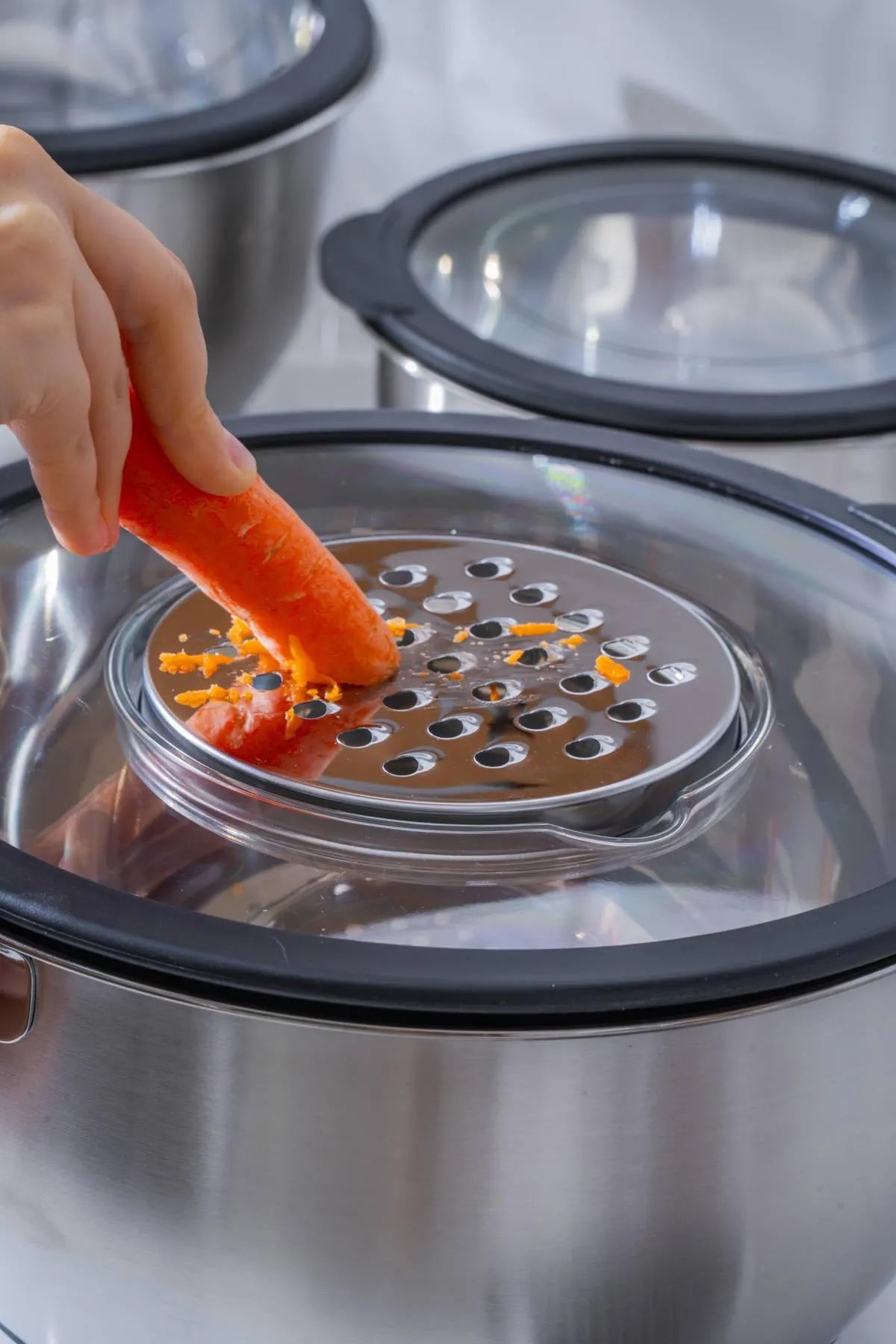 Acar Focus Pro Antrasit Kapaklı Paslanmaz Çelik Karıştırma ve Saklama Kabı Seti – 3 Parça-mutfak urunleri-Prenseshome Leyweg-Prenseshome Leyweg