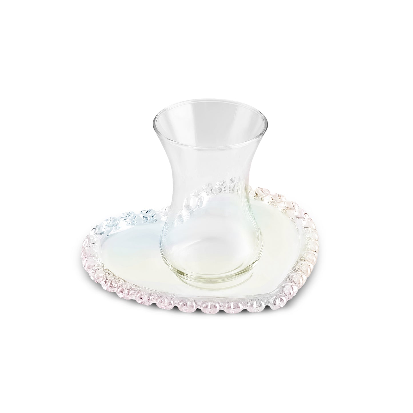 Karaca Rory 6 Kişilik 12 Parça Çay Seti – 130 ml (Kalp Şeklinde Alt Tabağı ile)-Sofra ürünleri-Prenseshome Leyweg-Prenseshome Leyweg