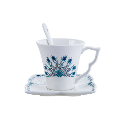 Karaca İznik 32 Parça Kahvaltı Takımı – 6 Kişilik Kare Desenli Porselen Set-Sofra ürünleri-Prenseshome Leyweg-Prenseshome Leyweg