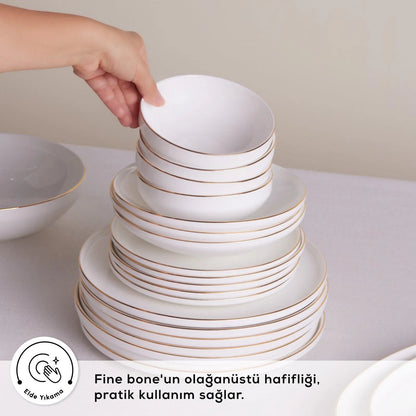 Karaca Meridian Gold 59 Parça Yemek Takımı – Sofranızda Işıltılı Bir Dokunuş-Yemek Takimi-Prenseshome Leyweg-Prenseshome Leyweg