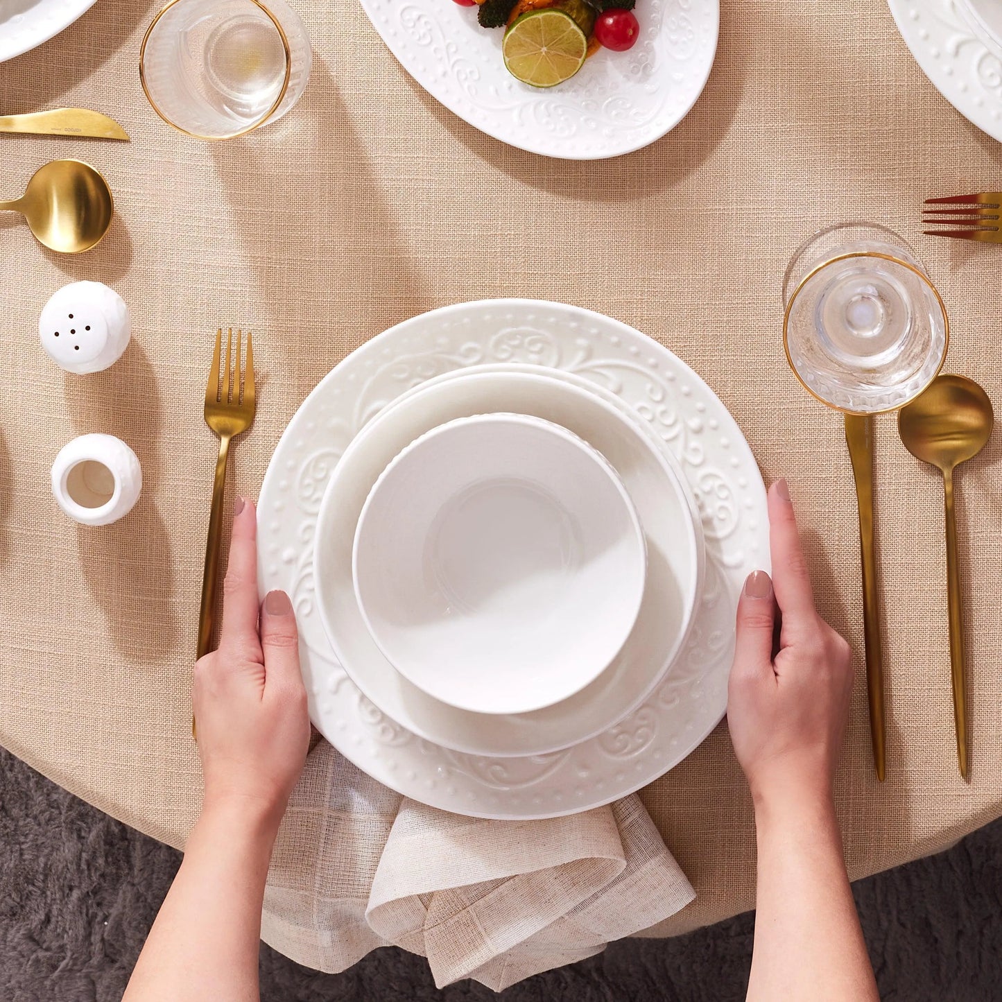 Karaca Forever Bone Even 56 Parça Yemek Takımı – Sofralarda Dengeli ve Şık Sunumlar-Sofra ürünleri-Prenseshome Leyweg-Prenseshome Leyweg