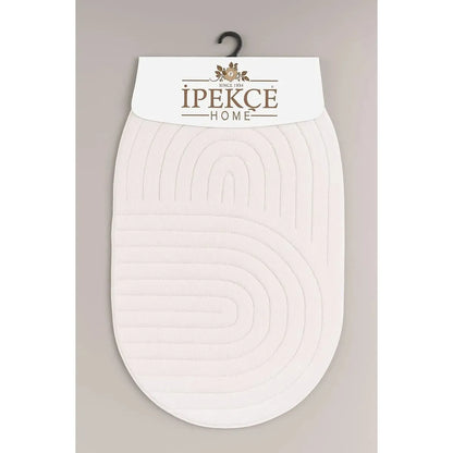 İpekçe Pamuklu 2’li Banyo Paspas Seti Erna - Oval (60x100 cm & 50x60 cm)-Prenseshome Leyweg-Prenseshome Leyweg