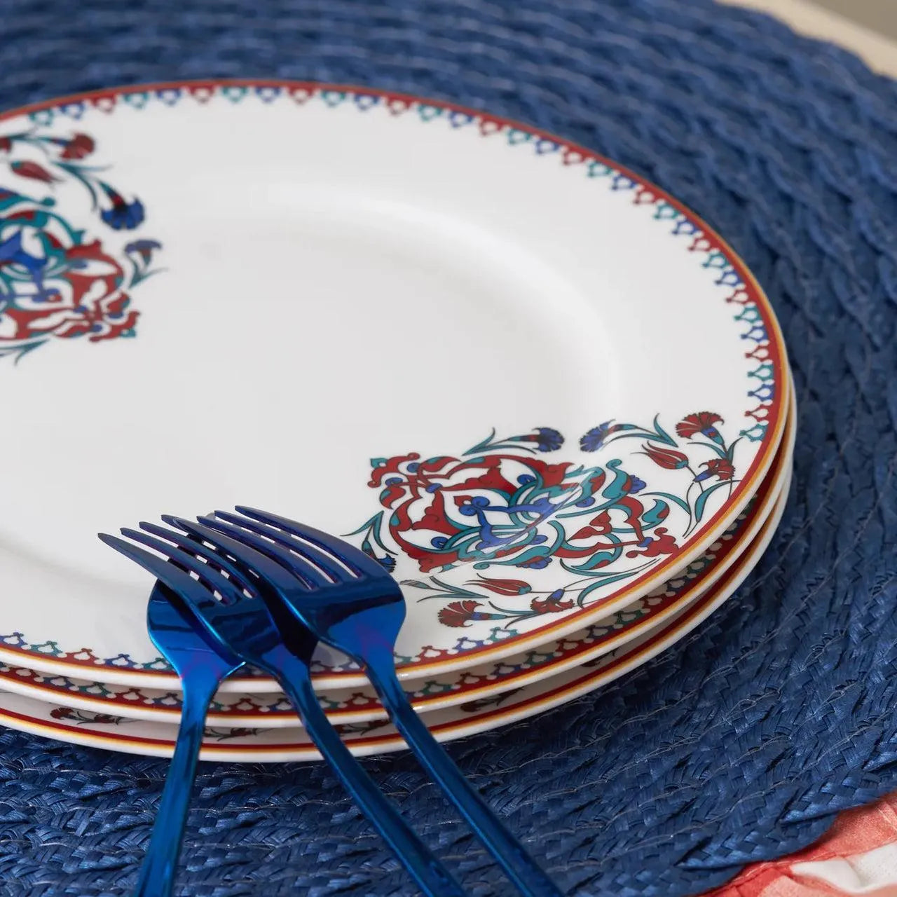 Karaca Nakkaş 6 Kişilik 18 Parça Tatlı Seti-Sofra ürünleri-Prenseshome Leyweg-Prenseshome Leyweg